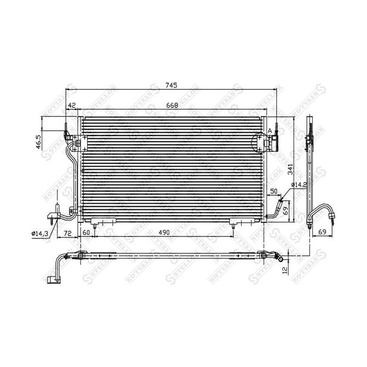 Kondensatorius, oro kondicionierius STELLOX 10-45555-SX