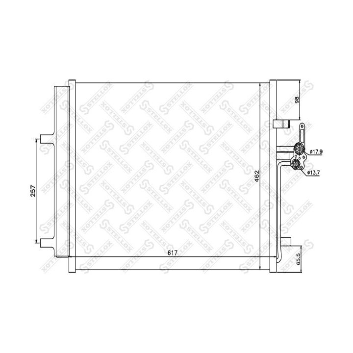 Kondensatorius, oro kondicionierius STELLOX 10-45562-SX
