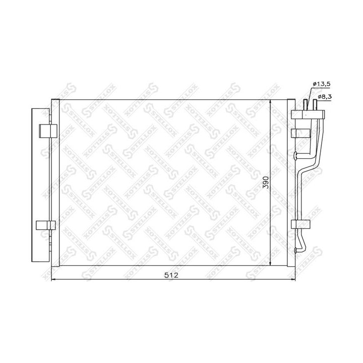 Kondensatorius, oro kondicionierius STELLOX 10-45609-SX