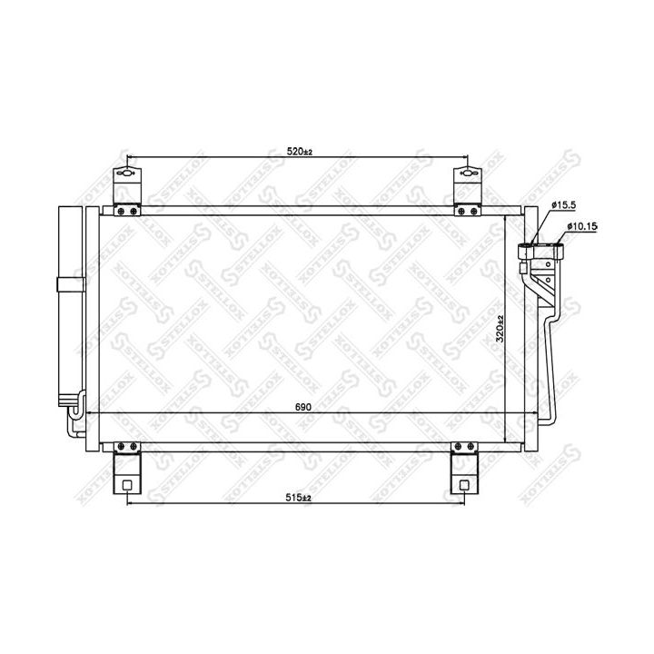 Kondensatorius, oro kondicionierius STELLOX 10-45642-SX