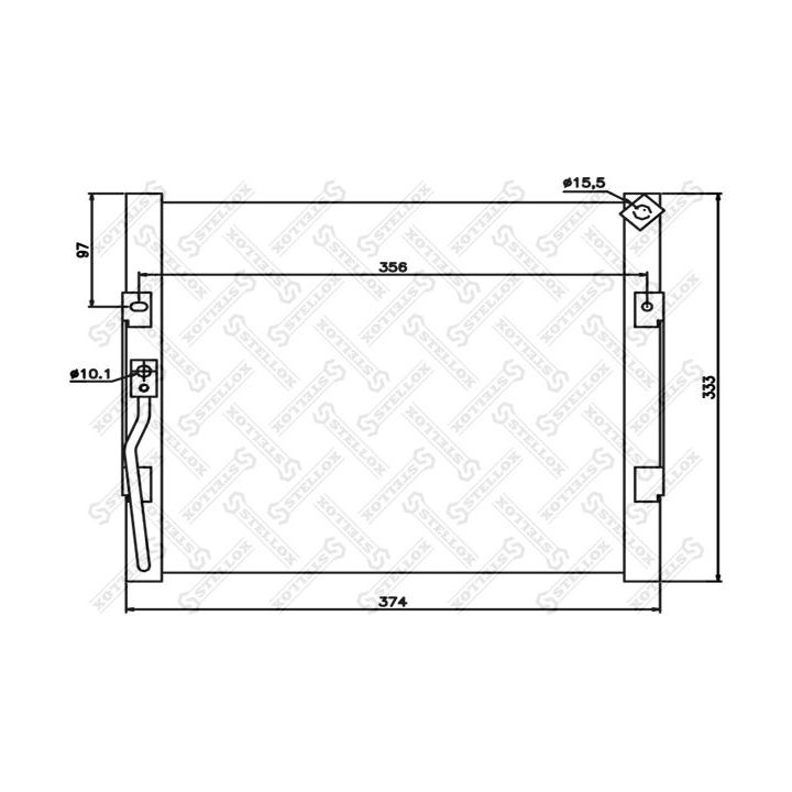 Kondensatorius, oro kondicionierius STELLOX 10-45654-SX