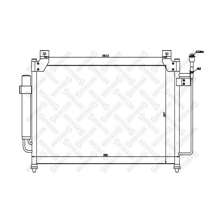 Kondensatorius, oro kondicionierius STELLOX 10-45664-SX