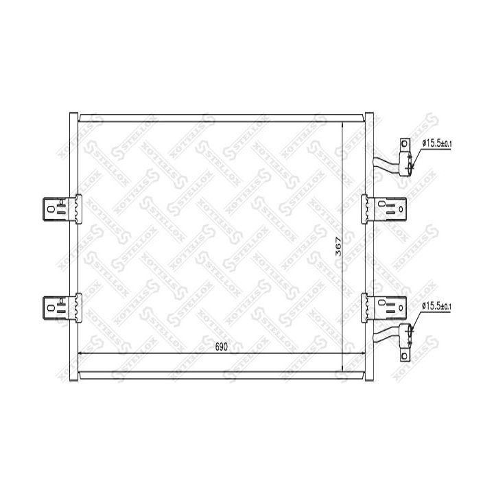 Kondensatorius, oro kondicionierius STELLOX 10-45667-SX