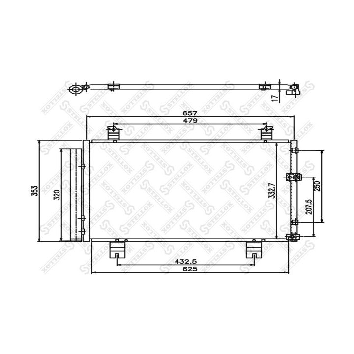 Kondensatorius, oro kondicionierius STELLOX 10-45681-SX