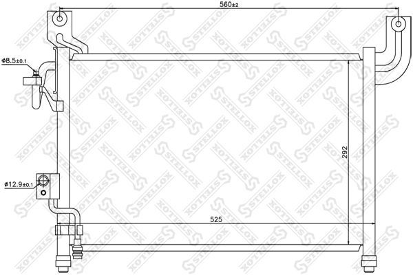 Kondensatorius, oro kondicionierius STELLOX 10-45689-SX