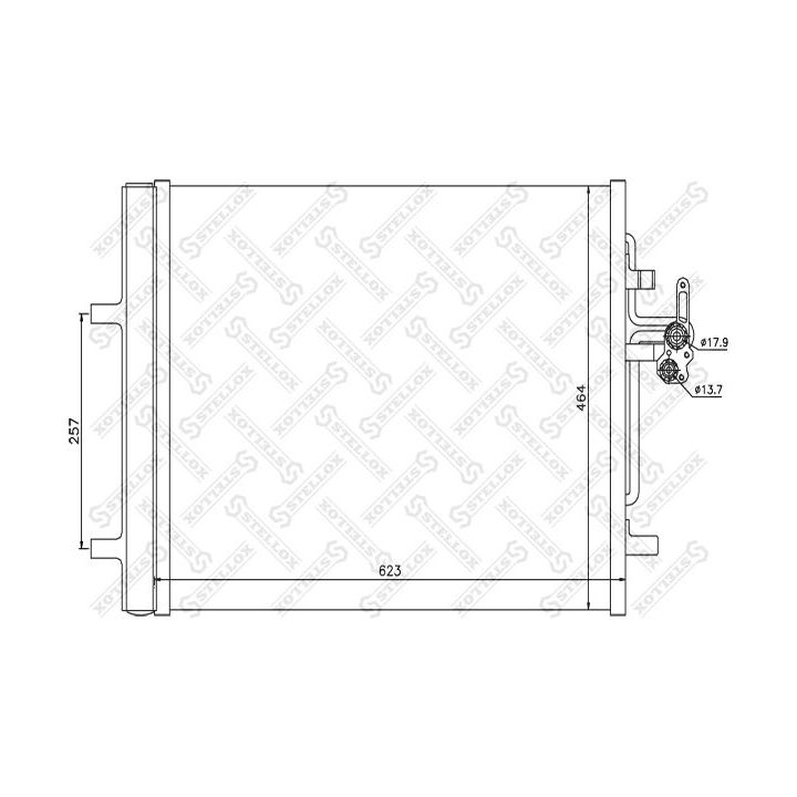 Kondensatorius, oro kondicionierius STELLOX 10-45692-SX