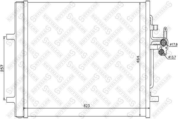 Kondensatorius, oro kondicionierius STELLOX 10-45692-SX
