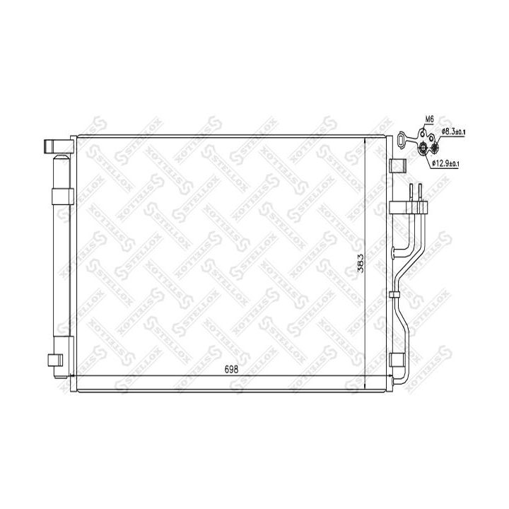 Kondensatorius, oro kondicionierius STELLOX 10-45695-SX