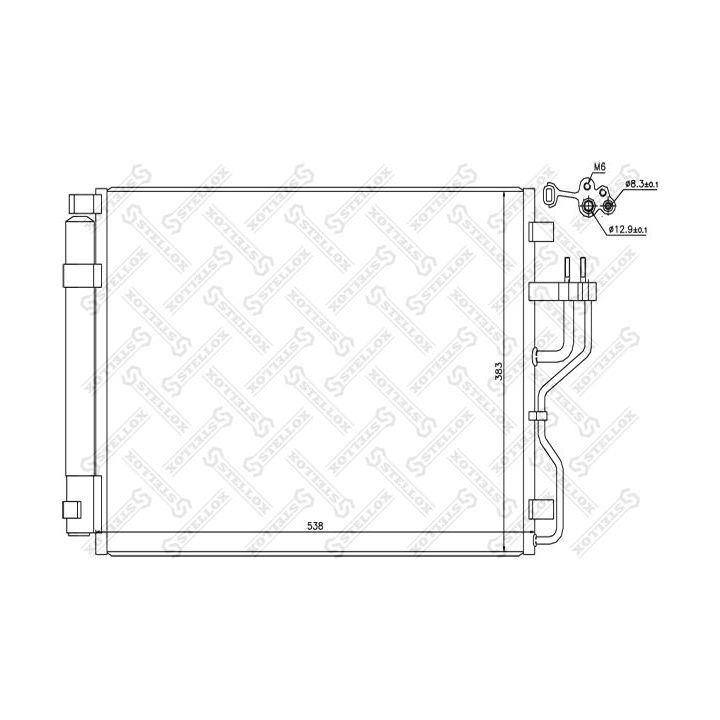 Kondensatorius, oro kondicionierius STELLOX 10-45706-SX