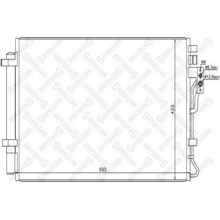 Kondensatorius, oro kondicionierius STELLOX 10-45707-SX