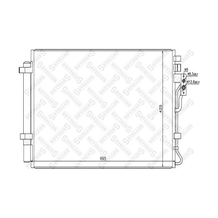Kondensatorius, oro kondicionierius STELLOX 10-45707-SX