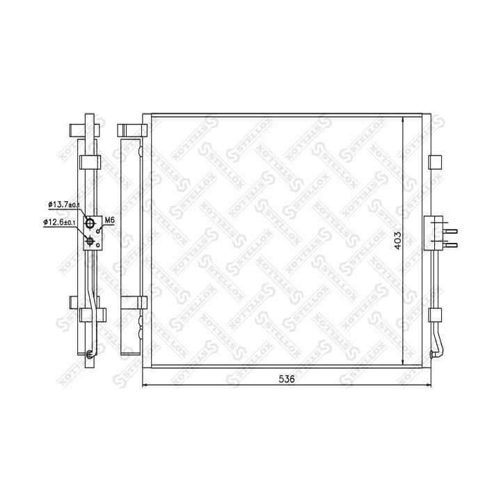 Kondensatorius, oro kondicionierius STELLOX 10-45709-SX