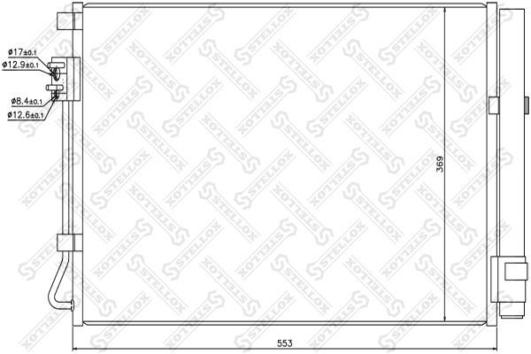 Kondensatorius, oro kondicionierius STELLOX 10-45714-SX
