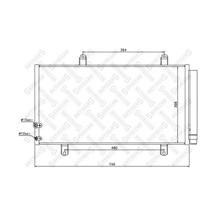 Kondensatorius, oro kondicionierius STELLOX 10-45719-SX