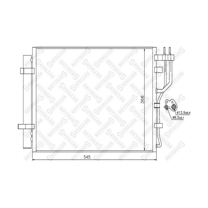Kondensatorius, oro kondicionierius STELLOX 10-45720-SX