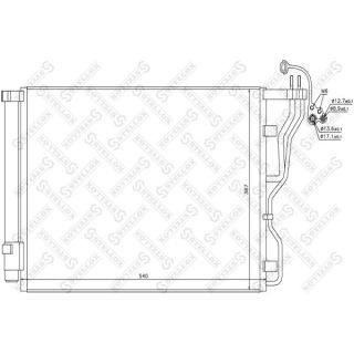 Kondensatorius, oro kondicionierius STELLOX 10-45725-SX