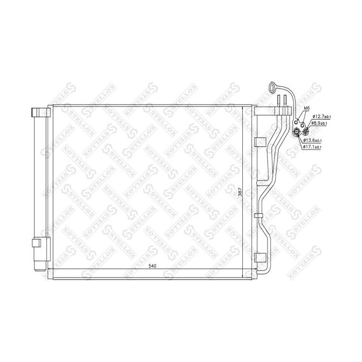 Kondensatorius, oro kondicionierius STELLOX 10-45725-SX
