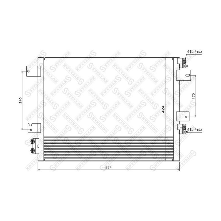 Kondensatorius, oro kondicionierius STELLOX 10-45727-SX