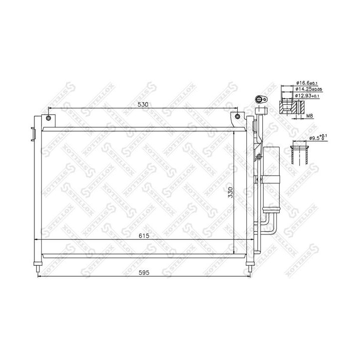Kondensatorius, oro kondicionierius STELLOX 10-45730-SX