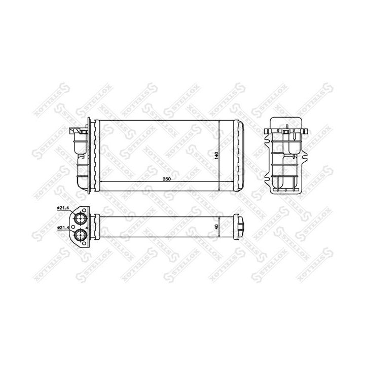 šilumokaitis, salono šildymas STELLOX 10-35008-SX