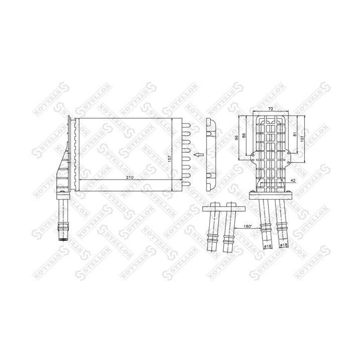 šilumokaitis, salono šildymas STELLOX 10-35026-SX