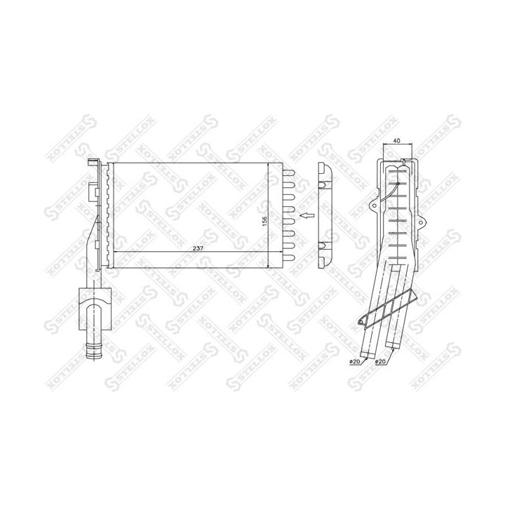 šilumokaitis, salono šildymas STELLOX 10-35061-SX