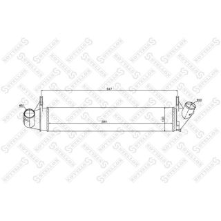 Tarpinis suslėgto oro aušintuvas, kompresorius STELLOX 10-40011-SX