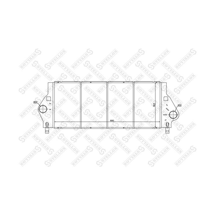 Tarpinis suslėgto oro aušintuvas, kompresorius STELLOX 10-40065-SX