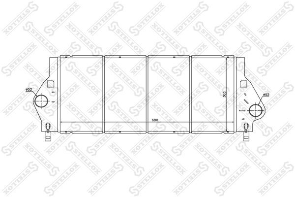 Tarpinis suslėgto oro aušintuvas, kompresorius STELLOX 10-40065-SX