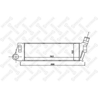 Tarpinis suslėgto oro aušintuvas, kompresorius STELLOX 10-40070-SX