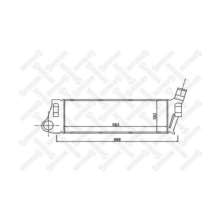 Tarpinis suslėgto oro aušintuvas, kompresorius STELLOX 10-40070-SX