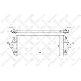 Tarpinis suslėgto oro aušintuvas, kompresorius STELLOX 10-40082-SX
