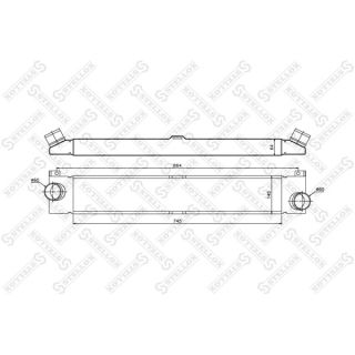 Tarpinis suslėgto oro aušintuvas, kompresorius STELLOX 10-40174-SX