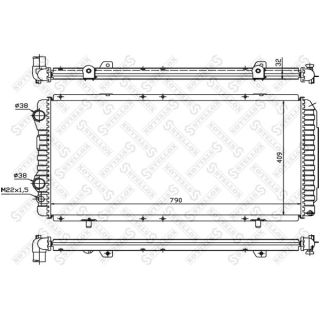 Radiatorius, variklio aušinimas STELLOX 10-25027-SX