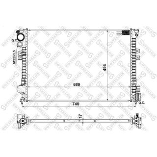 Radiatorius, variklio aušinimas STELLOX 10-25028-SX