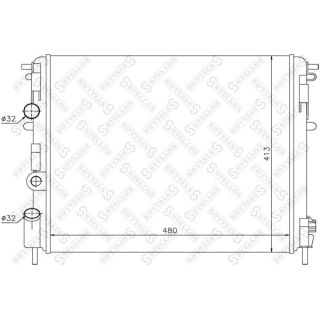 Radiatorius, variklio aušinimas STELLOX 10-25134-SX