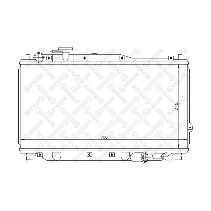 Radiatorius, variklio aušinimas STELLOX 10-25135-SX