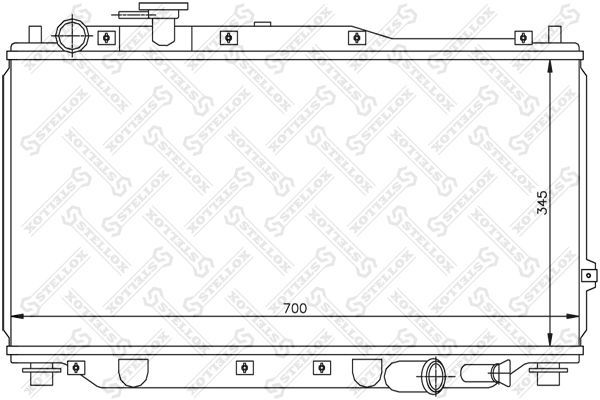 Radiatorius, variklio aušinimas STELLOX 10-25135-SX