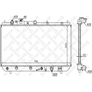 Radiatorius, variklio aušinimas STELLOX 10-25147-SX