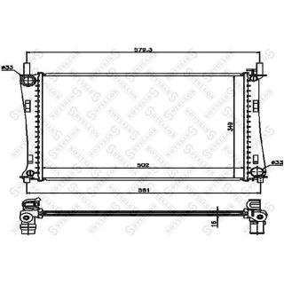 Radiatorius, variklio aušinimas STELLOX 10-25157-SX