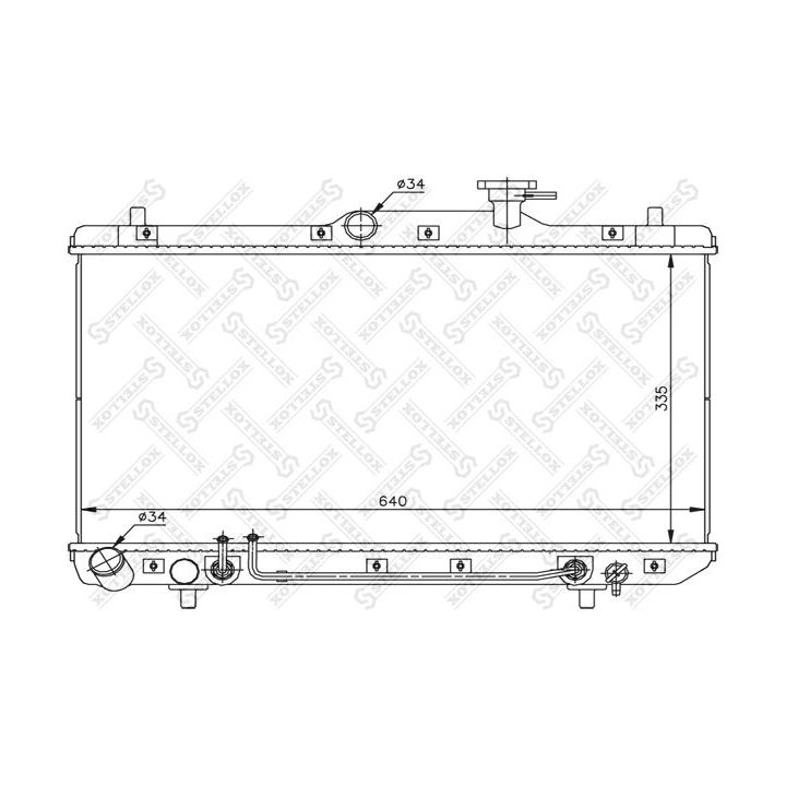 Radiatorius, variklio aušinimas STELLOX 10-25162-SX