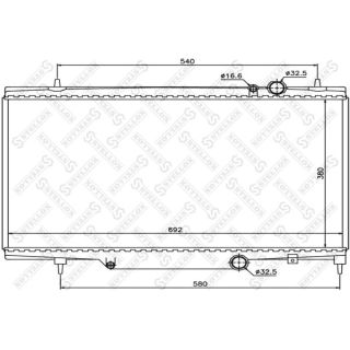 Radiatorius, variklio aušinimas STELLOX 10-25164-SX