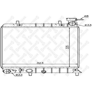 Radiatorius, variklio aušinimas STELLOX 10-25168-SX