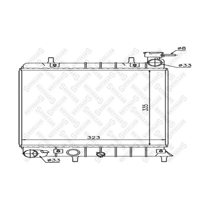 Radiatorius, variklio aušinimas STELLOX 10-25168-SX