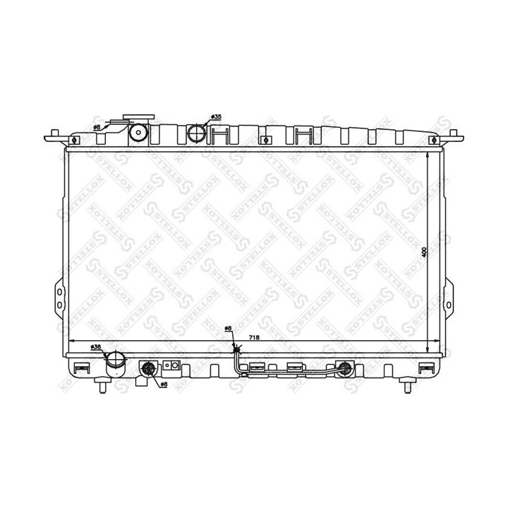 Radiatorius, variklio aušinimas STELLOX 10-25187-SX