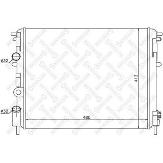 Radiatorius, variklio aušinimas STELLOX 10-25192-SX