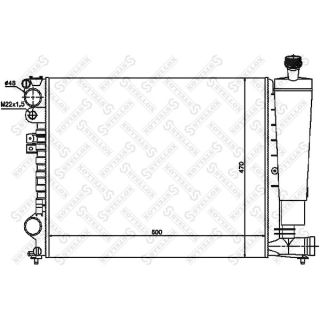 Radiatorius, variklio aušinimas STELLOX 10-25209-SX