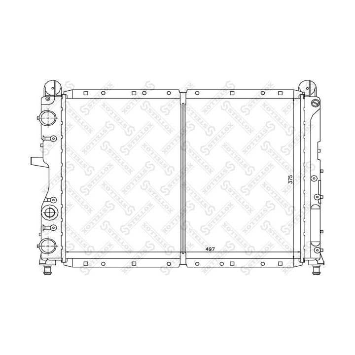 Radiatorius, variklio aušinimas STELLOX 10-25211-SX