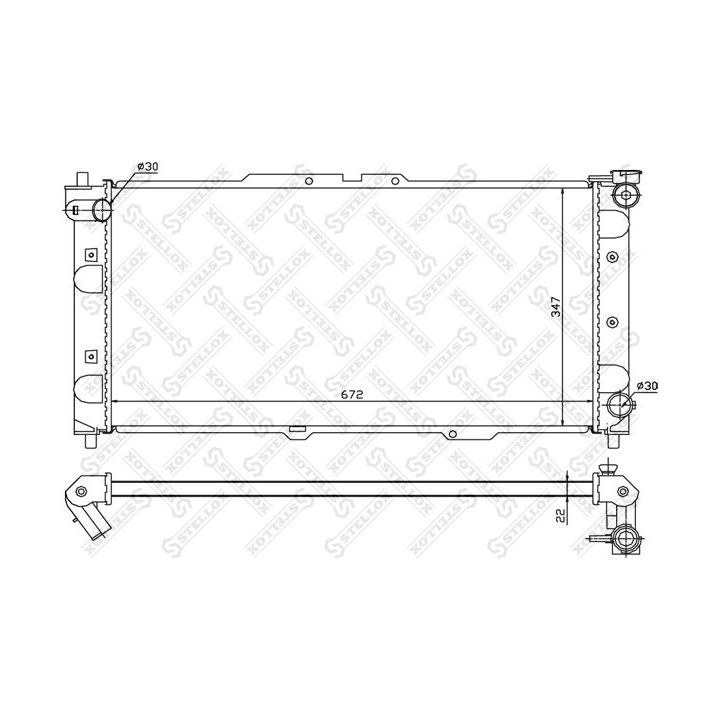 Radiatorius, variklio aušinimas STELLOX 10-25216-SX
