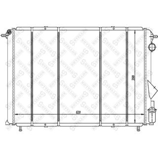 Radiatorius, variklio aušinimas STELLOX 10-25231-SX